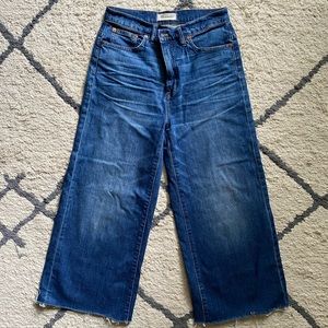 Madewell High Rise Crop Wide Leg Jeans